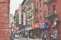 Old Chinatown New York Bowery and Pell Street Lower East Side NYC Streets City Royalty Free Stock Photo