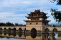 Old chinese bridge. The ancient Shuanglong Bridge Seventeen Span Bridge near Jianshui, Yunnan, China