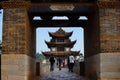 Old chinese bridge. The ancient Shuanglong Bridge Seventeen Span Bridge near Jianshui, Yunnan, China. Jianshui, Yunnan, China -