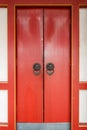 Chinese door of Buddha Tooth Relic Temple, Singapore Royalty Free Stock Photo