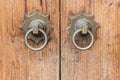 Old chinese door. Royalty Free Stock Photo