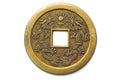 Old chinese feng shui lucky coin