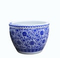 Old chinese flowers pattern style painting on the ceramic bowl, Royalty Free Stock Photo