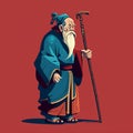 An old chinese monk