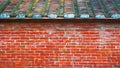 Old chinese red brick house, wall, Asia, design architecture, banner