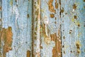 Old chipped wooden door handle close up Royalty Free Stock Photo