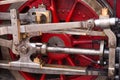 Old choo-choo train wheels Royalty Free Stock Photo