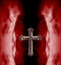 Decorated old Christian cross Royalty Free Stock Photo