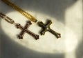Two decorated christian crosses Royalty Free Stock Photo