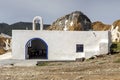 Old, white church near the sea (Greece Royalty Free Stock Photo