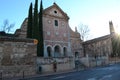 The old church against the blue sky, in the rays of the sun Royalty Free Stock Photo