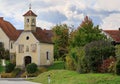 Old church in Austrian village Perndorf. Styria, Austria. Royalty Free Stock Photo