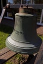 An old church bell in metal with the text: Pilotship Royalty Free Stock Photo