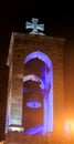 Church bell tower at night Royalty Free Stock Photo