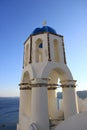 Old Church Bell Tower in Santorini Royalty Free Stock Photo