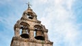 Old church bells on blue sky