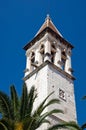 Old church belltower in ancient part of Trogir