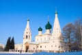 The old church of the city of Yaroslavl in winter