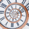 Clock in the drost effect Royalty Free Stock Photo