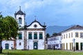 Old church in the colonial town of Paraty, Rio de Janeiro, Brazil Royalty Free Stock Photo