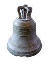 Old church copper Bell isolated over white Royalty Free Stock Photo