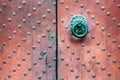 Old church door handle detail shot Royalty Free Stock Photo