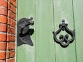 Old church door handle Royalty Free Stock Photo