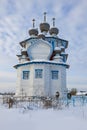 The old church of the Epiphany in the village of Lyadiny Royalty Free Stock Photo