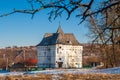 The old church is a fortress in Ukraine Royalty Free Stock Photo