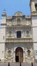 Old church front face in mexico sixteen century Royalty Free Stock Photo