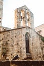 Old Church in the Gothic Quarter of Barcelona. It is aslo called as Barri Gotic Royalty Free Stock Photo