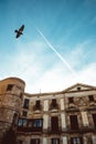 Old Church in the Gothic Quarter of Barcelona. It is aslo called as Barri Gotic Royalty Free Stock Photo