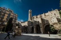 Barcelona, Spain - April, 2019: Old Church in the Gothic Quarter of Barcelona. It is aslo called as Barri Gotic. It is Old City of Royalty Free Stock Photo