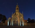 Old church in the Gothic style at night, Lithuania Royalty Free Stock Photo