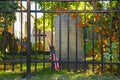 Old Church Graveyard Behind Iron Fence Royalty Free Stock Photo