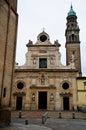 Old church in the historic streets of parma Royalty Free Stock Photo