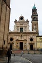 Old church in the historic streets of parma Royalty Free Stock Photo