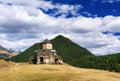 Old church of Holy Trinity in Shenako village. Tusheti region. Georgia