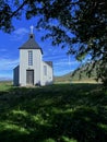 Old church at Husafell Borgarbyggd. Royalty Free Stock Photo