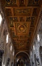 Interior of the Basilica di San Giovanni in Laterano - Basilica of Saint John Lateran - in the city of Rome, Italy Royalty Free Stock Photo