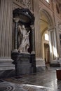 Interior of the Basilica di San Giovanni in Laterano - Basilica of Saint John Lateran - in the city of Rome, Italy Royalty Free Stock Photo