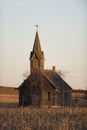 A old church on the Kansas Prairie Royalty Free Stock Photo