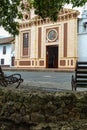 Old church from main plaza in a town