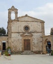 Old church in main square in Marazemeni Sicily Italy