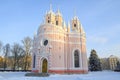 Old Church of the Nativity of St. John the Baptist Chesme Church. Saint-Petersburg