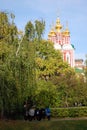 Old church in Novodevichy convent in Moscow.