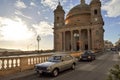 Old Church and Old Car View