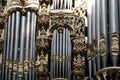 Old church organ pipe detail Royalty Free Stock Photo