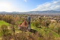 Old church Our Lady U Obrazku in Liberec city in spring day