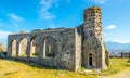 Old church in Rozafa castle ruins Royalty Free Stock Photo